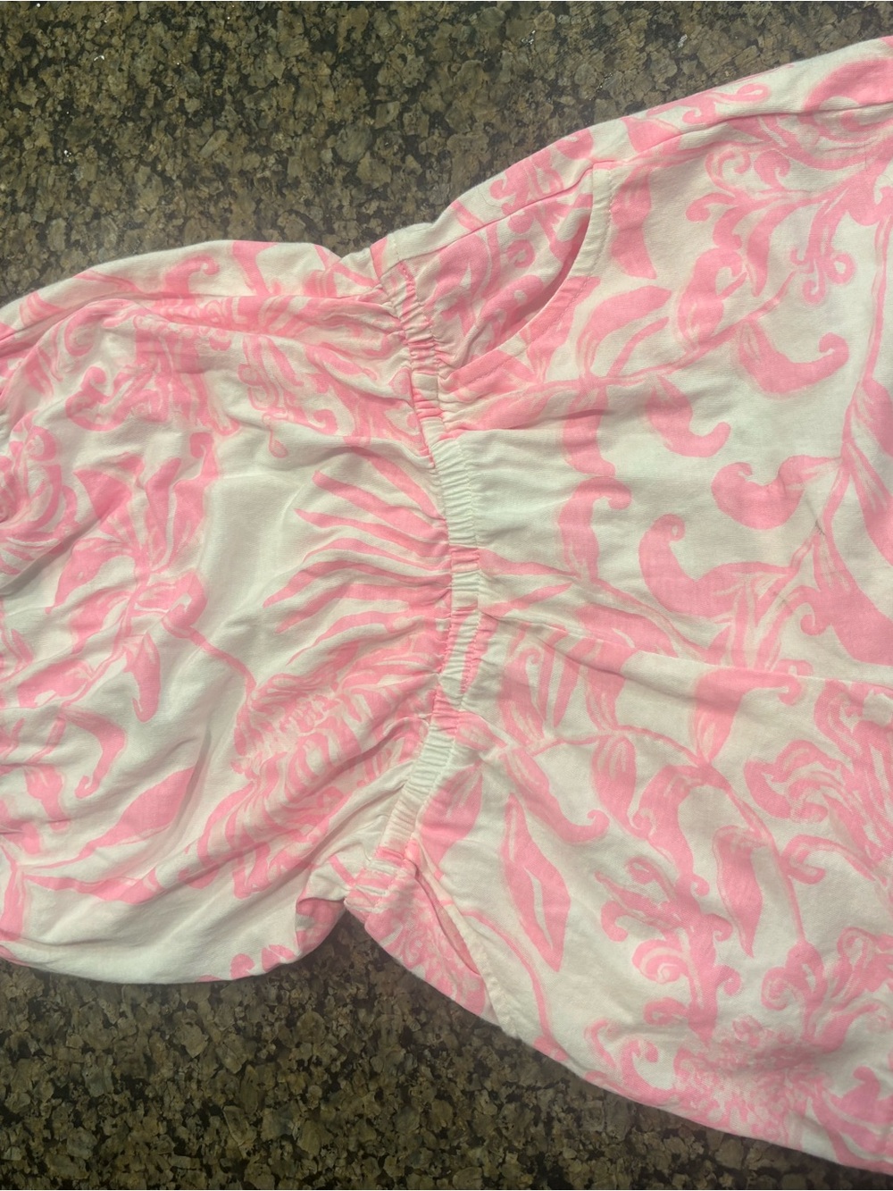 Lilly Pulitzer Pink and White Strapless Sundress